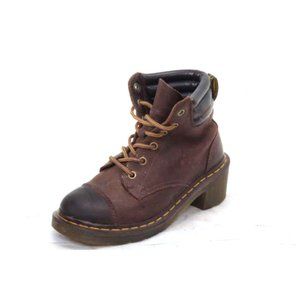 Dr. Martens alexandria heeled booties padded collar leather womens us 6